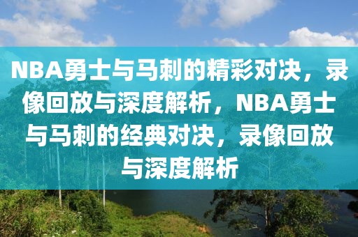 NBA勇士与马刺的精彩对决，录像回放与深度解析，NBA勇士与马刺的经典对决，录像回放与深度解析