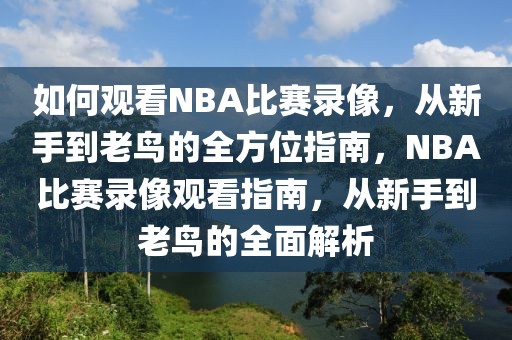 如何观看NBA比赛录像，从新手到老鸟的全方位指南，NBA比赛录像观看指南，从新手到老鸟的全面解析