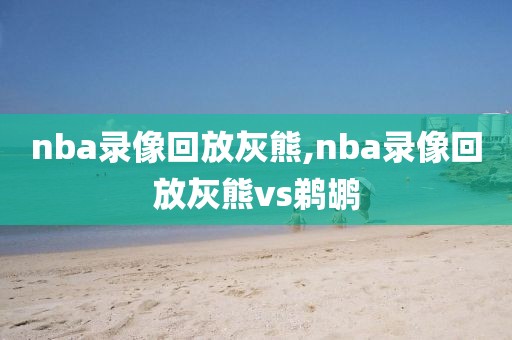 nba录像回放灰熊,nba录像回放灰熊vs鹈鹕